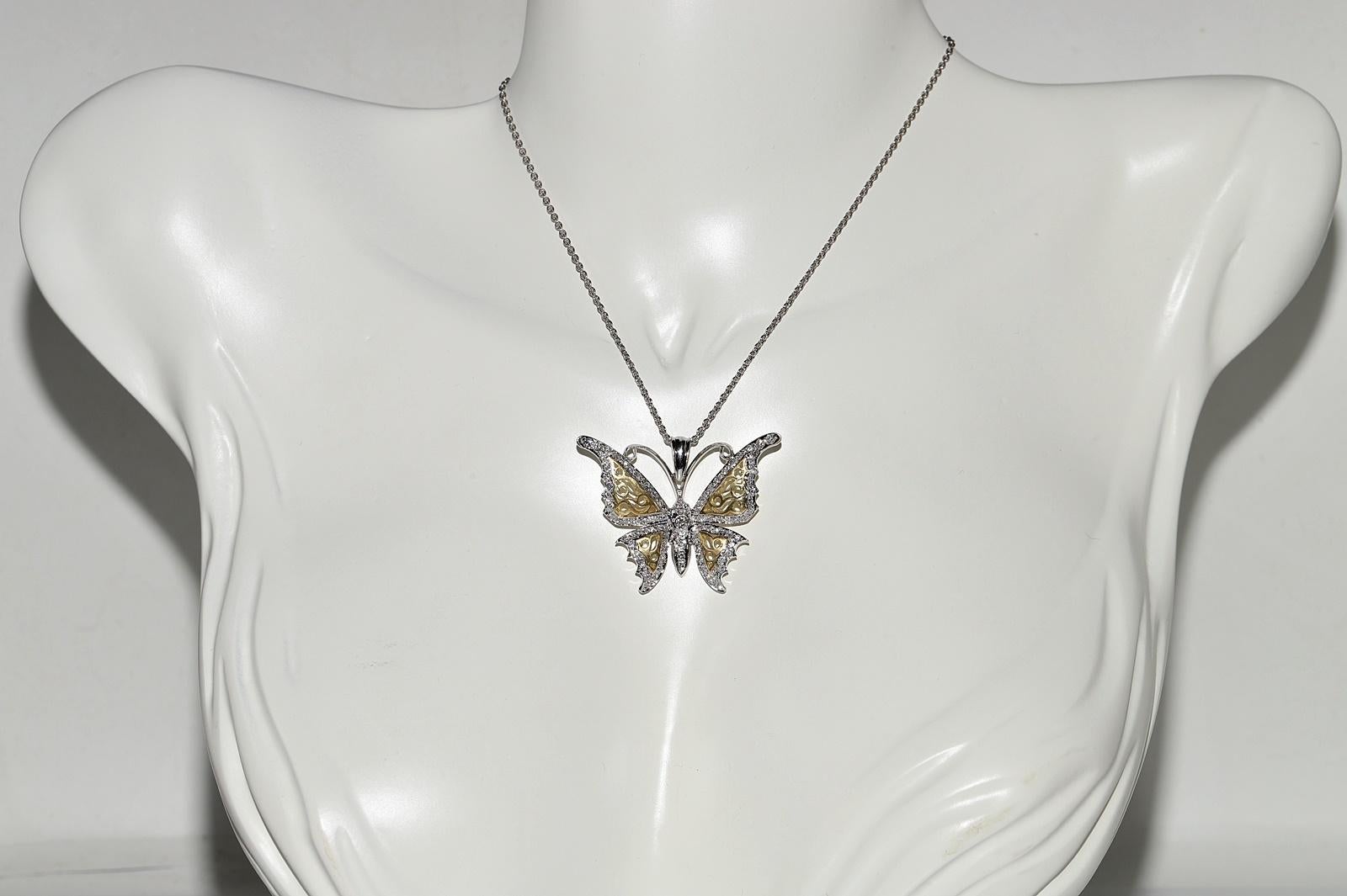 In very good condition.
Total weight is 10.4 grams.
Totally is diamond 1 ct.
The diamond is has G-H color and vvs-vs clarity.
Total lenght is chain 45 cm.
Please contact for any questions.