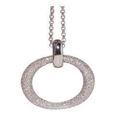 Pendentif vintage en or 18k Circa Design Design en diamant naturel, datant des années 1990  Collier