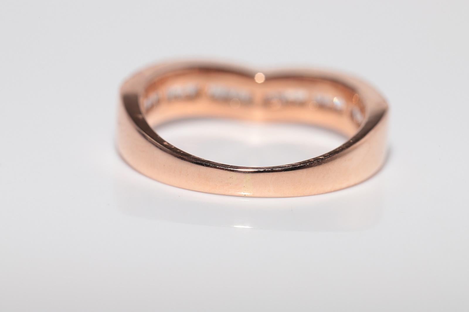Vintage Circa 1990er Jahre 18k Gold Natürlicher Diamant Dekorierter Vintage-Ring im Angebot 7