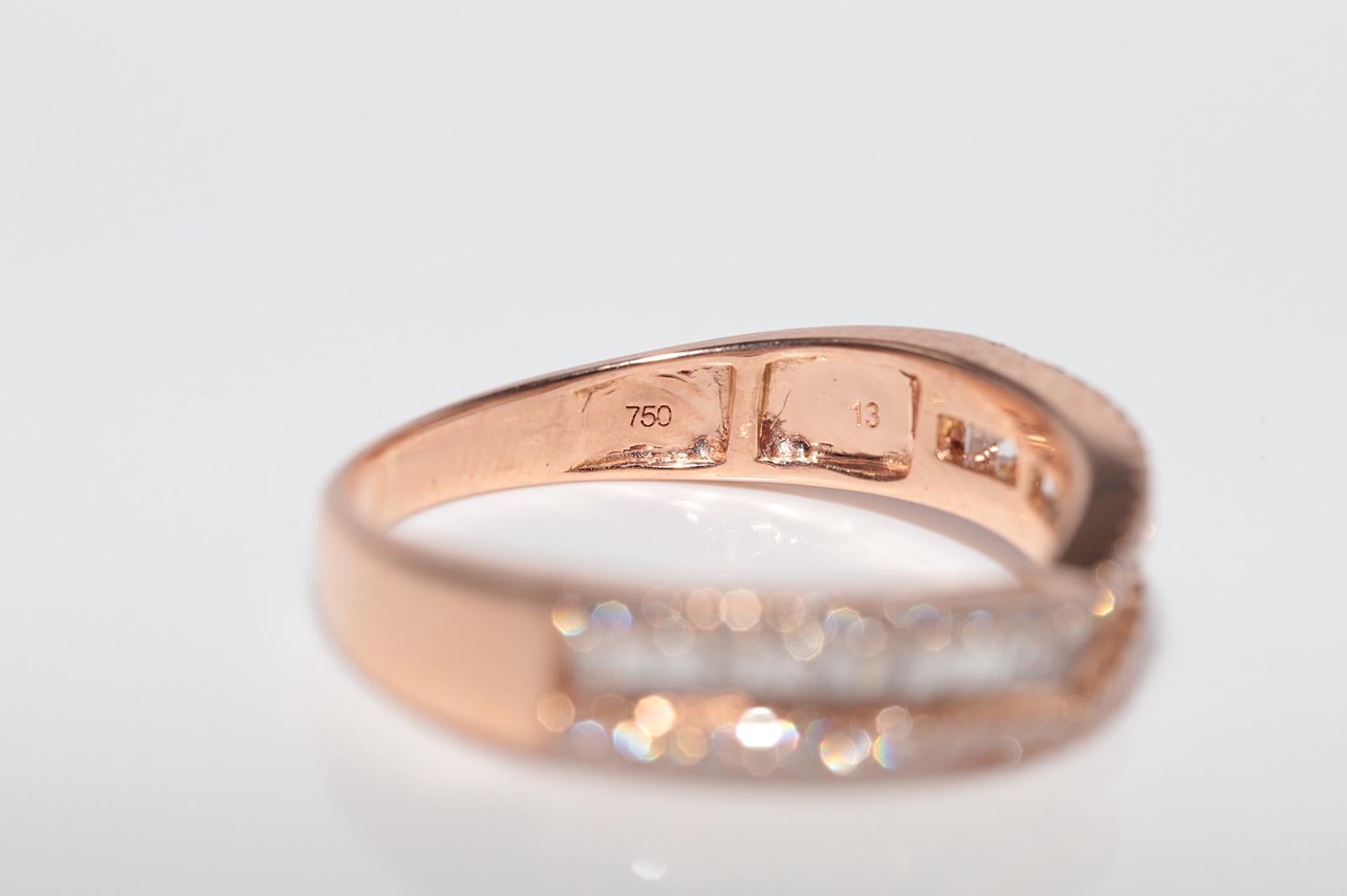 Vintage Circa 1990er Jahre 18k Gold Natürlicher Diamant Dekorierter Vintage-Ring im Angebot 8