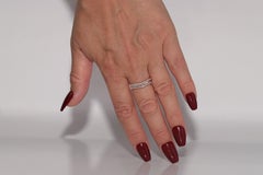 Vintage Circa 1990s 18k Gold Natural Diamond Decorated Band Ring