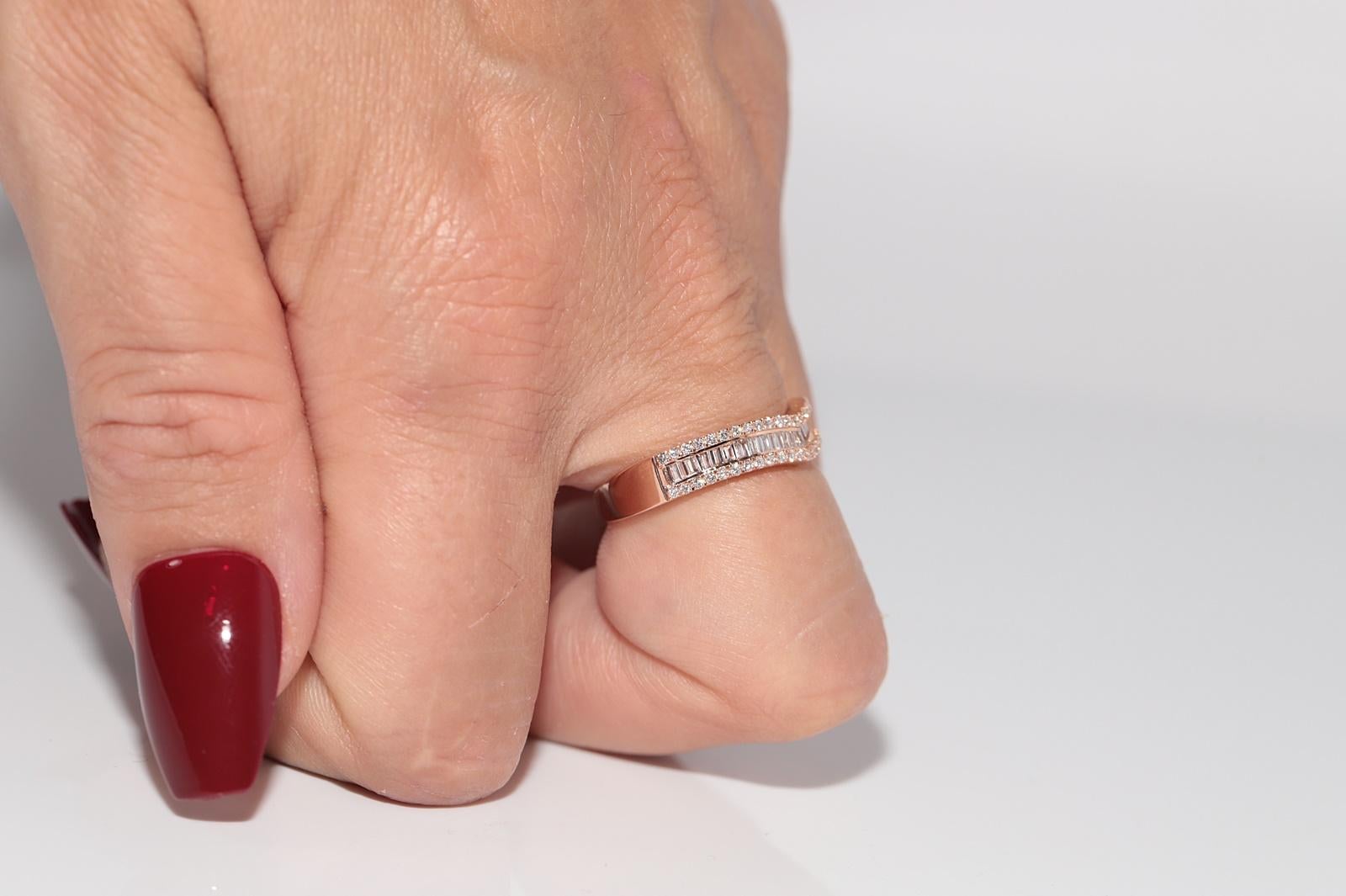 Vintage Circa 1990er Jahre 18k Gold Natürlicher Diamant Dekorierter Vintage-Ring im Zustand „Gut“ im Angebot in Fatih/İstanbul, 34