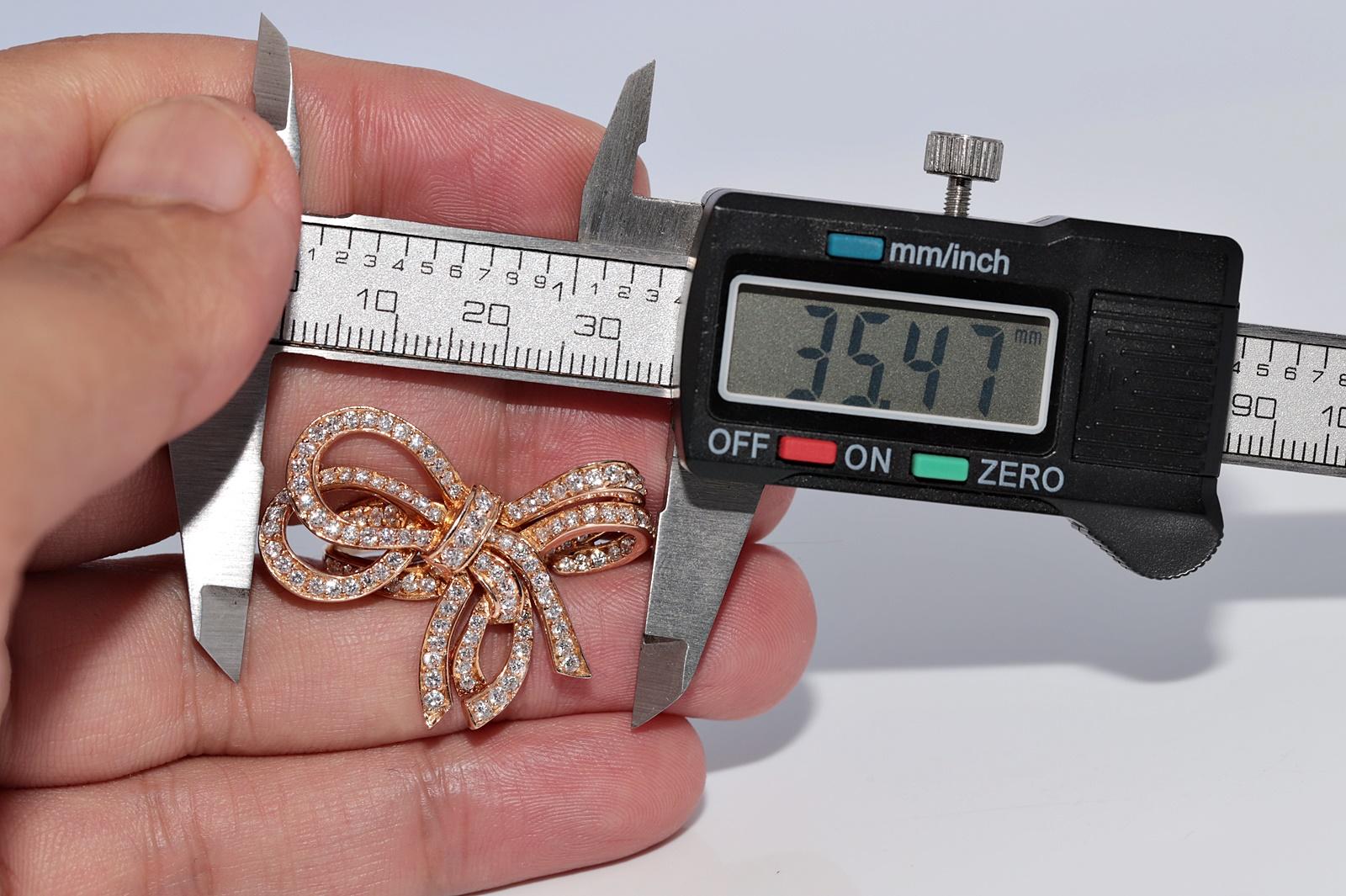 Anello d'epoca CIRCA 1990 in oro 18k con diamanti naturali e decorazione a forma di arco in vendita 5