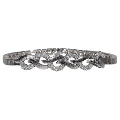 Bracciale decorato con diamanti naturali in oro 18 carati, vintage CIRCA gli anni 
90