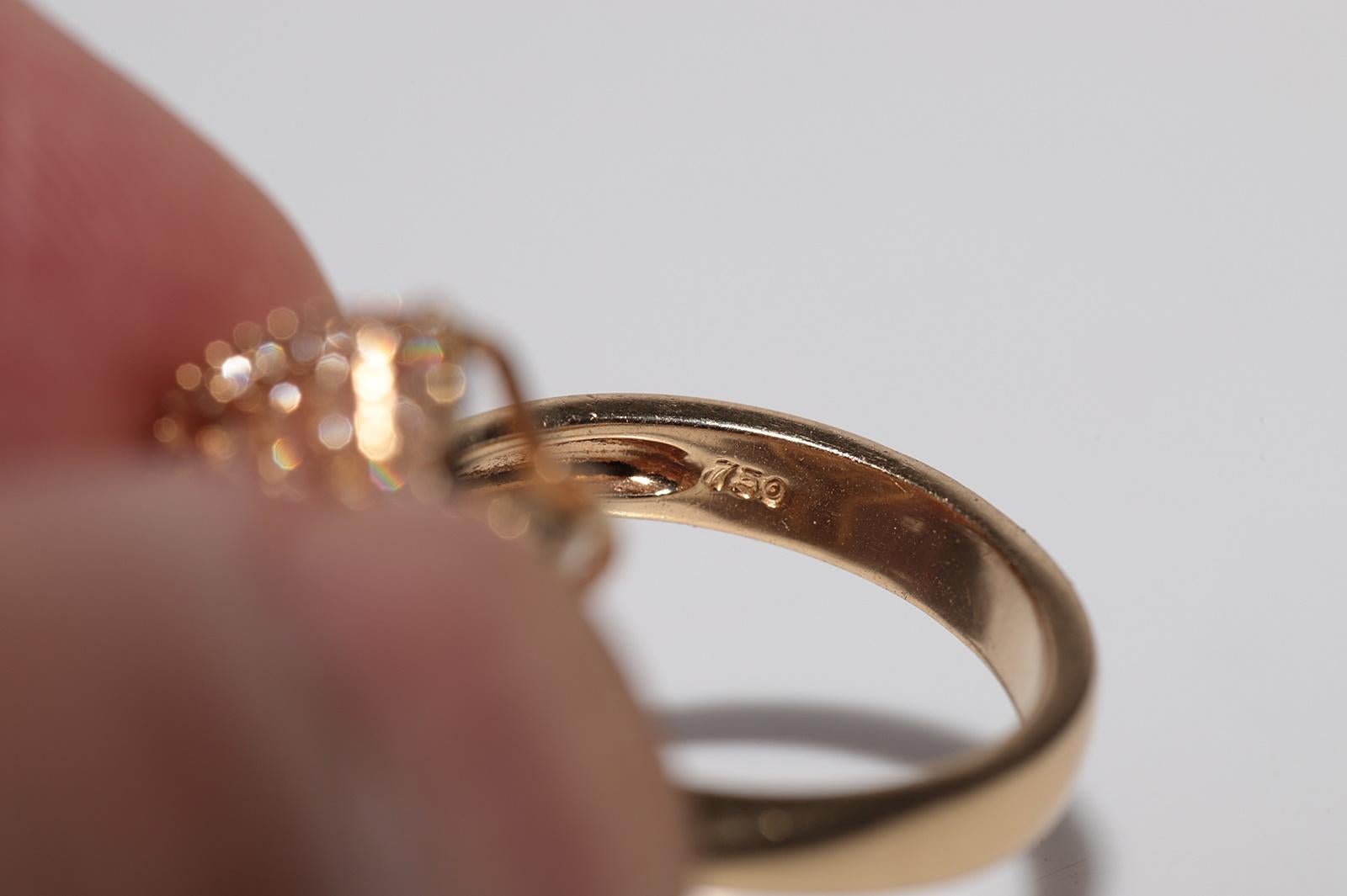 Vintage Circa 1990er Jahre 18k Gold natürlicher Diamant  Dekorierter Cluster-Ring im Angebot 11