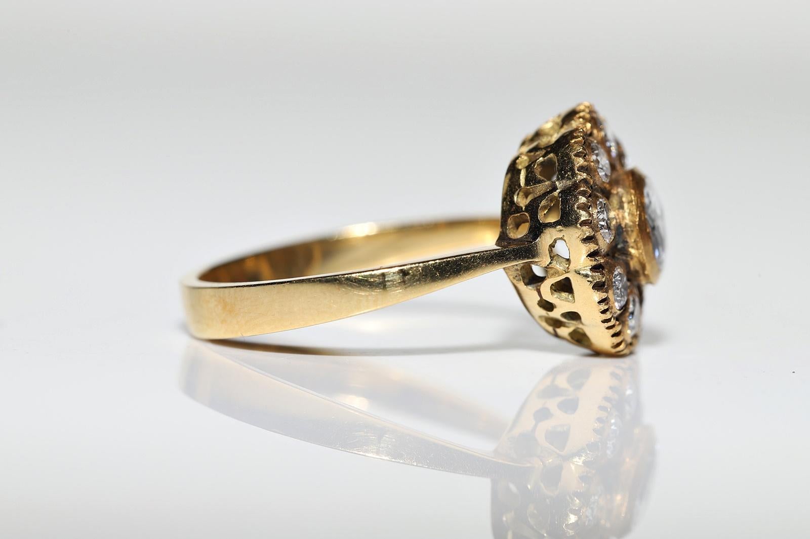 Brilliant Cut Vintage Circa 1990s 18k Gold Natural Diamond Decorated Cocktail Ring For Sale