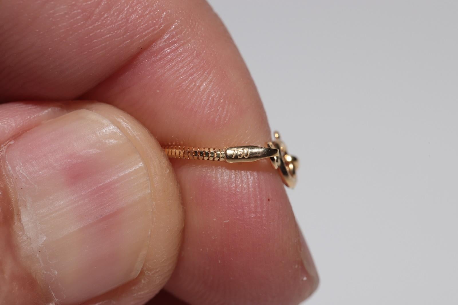 Vintage CIRCA 1990er Jahre 18k Gold natürlichen Diamanten dekoriert Herz-Anhänger Halskette im Angebot 7