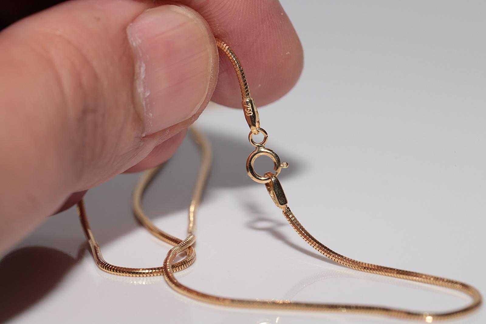 Vintage CIRCA 1990er Jahre 18k Gold natürlichen Diamanten dekoriert Herz-Anhänger Halskette im Angebot 8