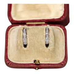 Vintage By, anni 
90, oro 18k, diamanti naturali decorati, orecchini a cerchio