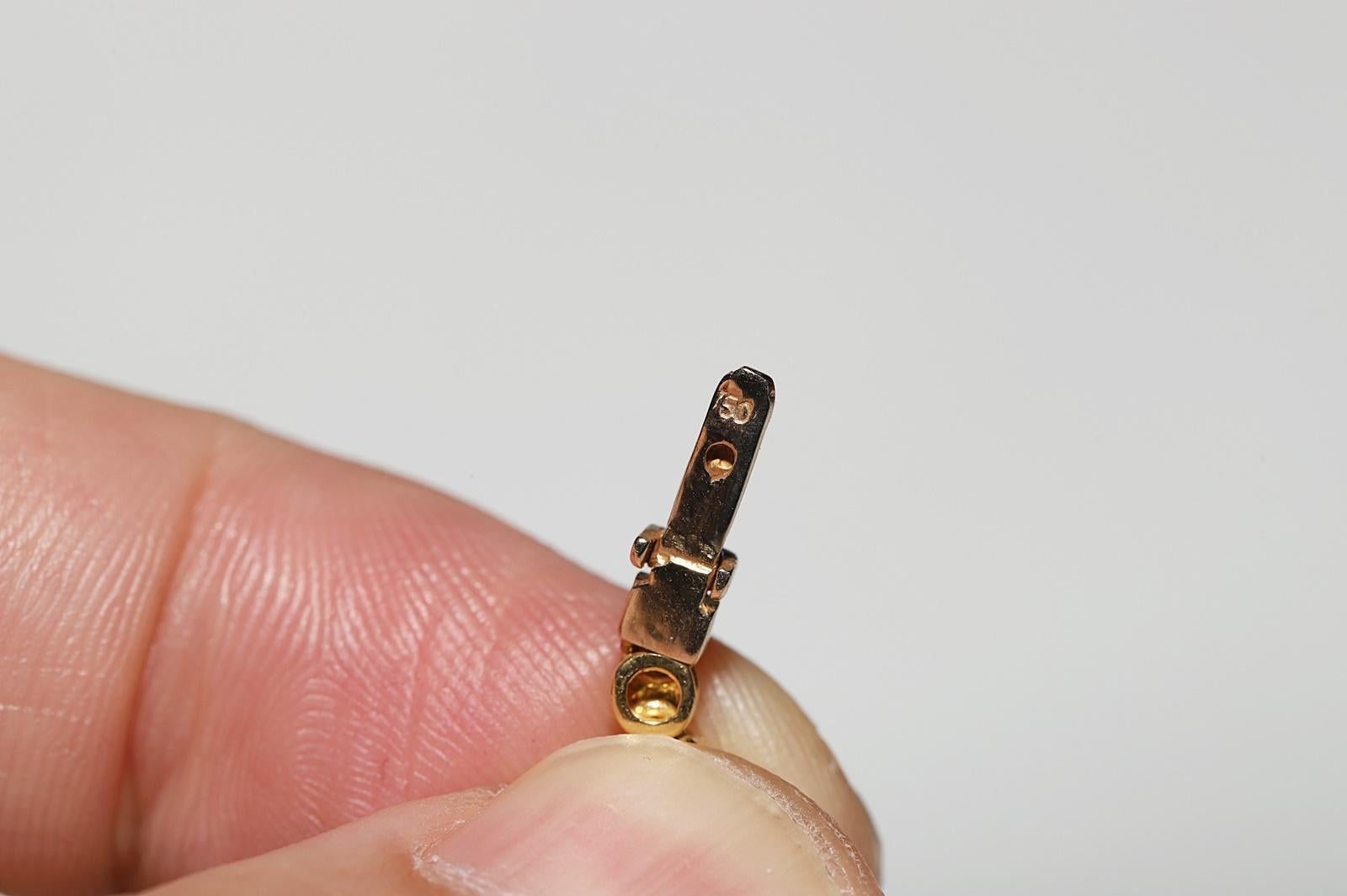 Vintage Circa 1990er Jahre 18k Gold Natürlicher Diamant Dekorierte Vintage-Halskette im Angebot 9