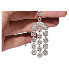 Vintage Circa 1990s 18k Gold Natural Diamond Decorated Pendant Necklace