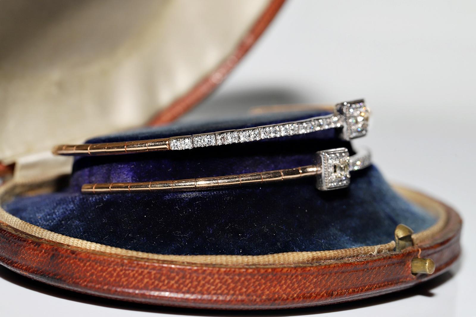 Vintage Circa 1990er Jahre 18k Gold natürlicher Diamant Dekoriertes hübsches Vintage-Armband (Retro) im Angebot