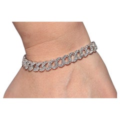 Vintage By, circa anni '90, Bracciale in oro 18 carati con diamanti naturali e decorazione a corda