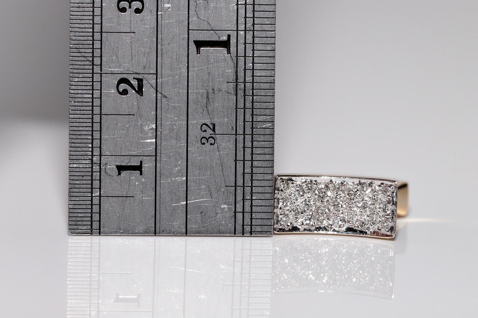 Anello forte decorato con diamanti naturali in oro 18k CIRCA 1990 in vendita 5