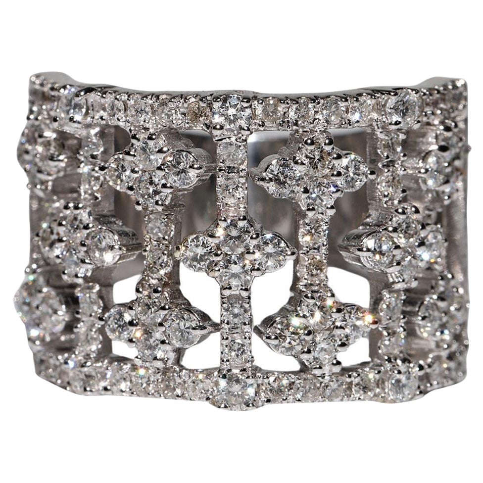 Vintage CIRCA gli anni 
90, anello in oro 18 carati con diamante naturale e decorazione di un forte serbatoio