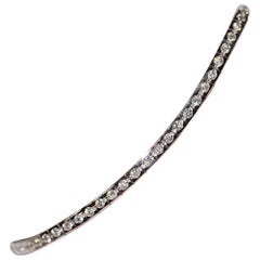 Vintage Circa 1990 Bracelet de tennis en or 18K orné de diamants naturels