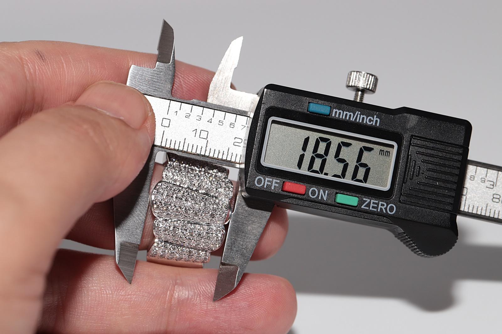 Vintage ca. 1990er Jahre 18k Gold natürlicher Diamant starker Tank-Ring im Angebot 6