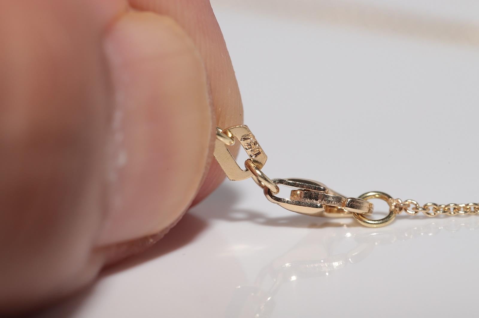 Vintage Circa 1990 Collier pendentif ours en or 18k avec diamant naturel Tanzanite en vente 9