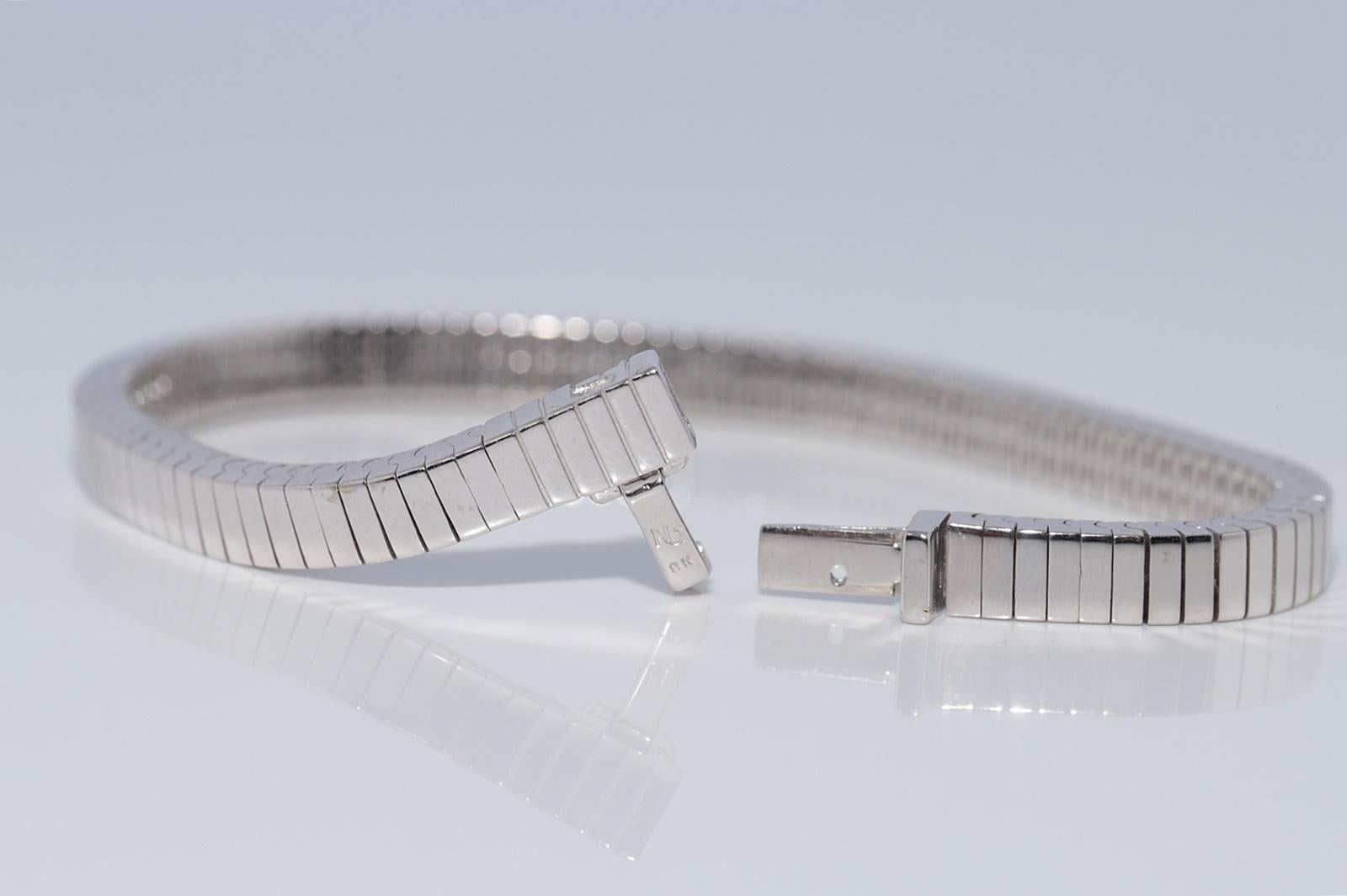 Vintage CIRCA 1990er Jahre 18k Gold natürlichen Prinzessinnenschliff Diamant starke Armband im Angebot 4