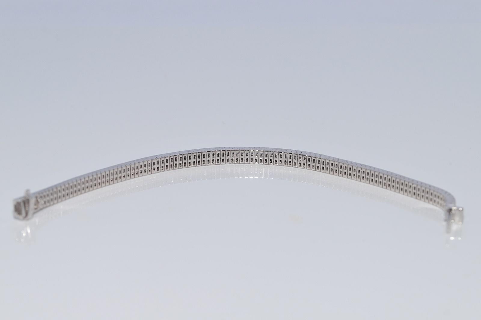 Vintage CIRCA 1990er Jahre 18k Gold natürlichen Prinzessinnenschliff Diamant starke Armband im Angebot 6