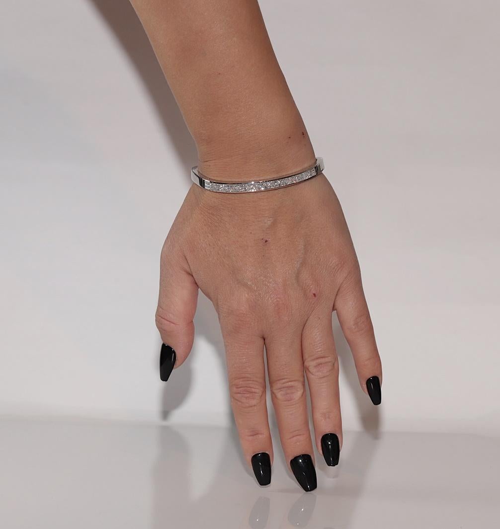 Vintage CIRCA 1990er Jahre 18k Gold natürlichen Prinzessinnenschliff Diamant starke Armband im Angebot 11