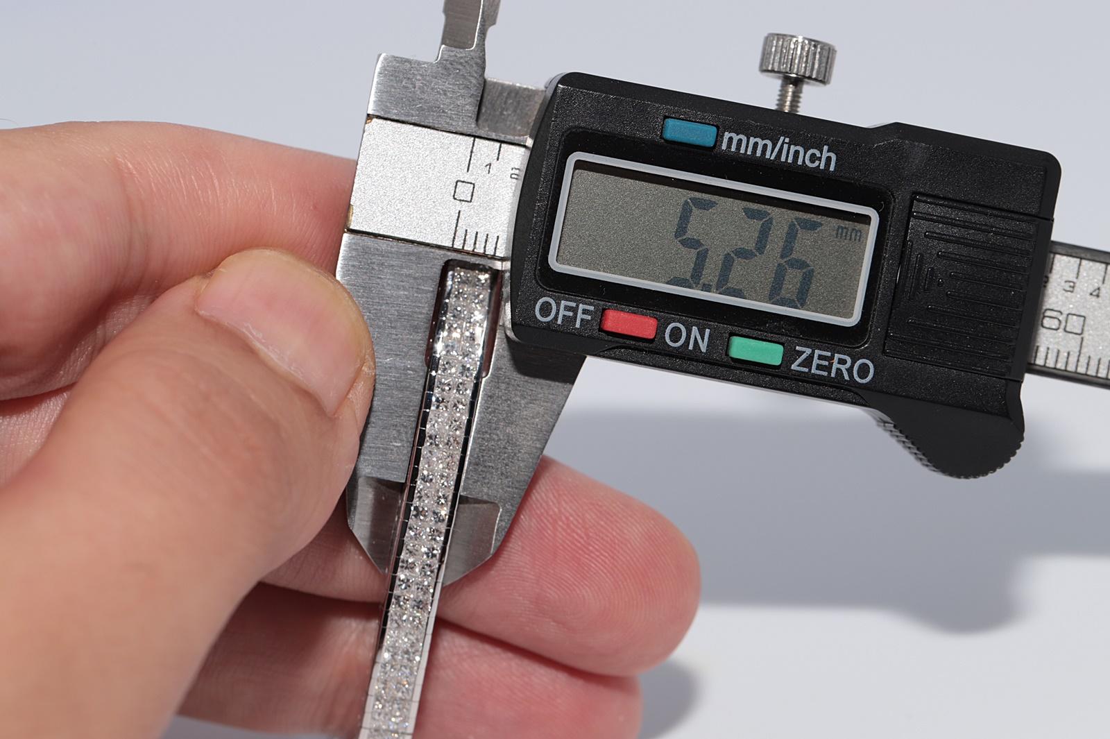 Vintage CIRCA 1990er Jahre 18k Gold natürlichen Prinzessinnenschliff Diamant starke Armband im Angebot 1