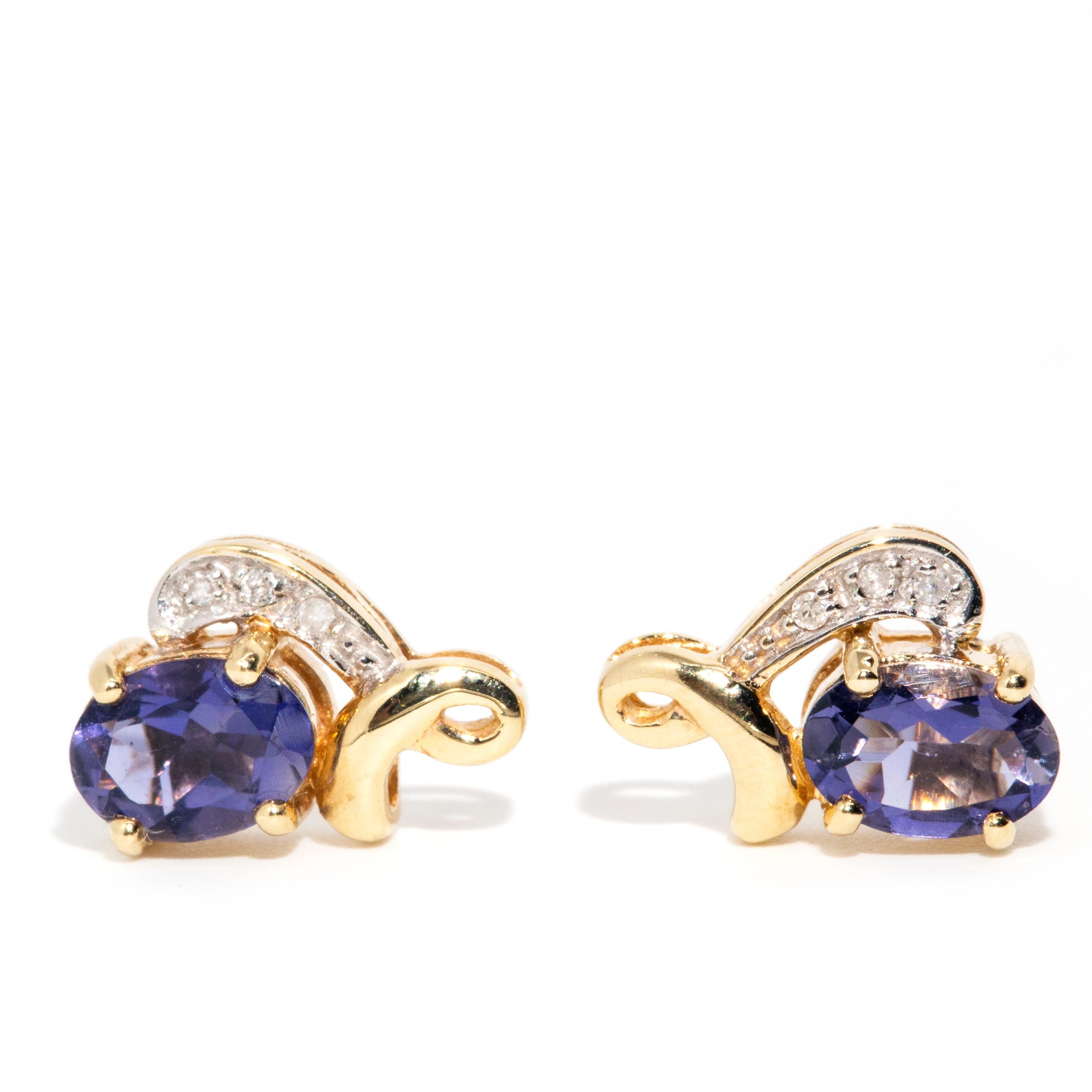 purple tanzanite earrings