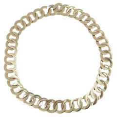 Retro Circle Link 14k Gold Necklace