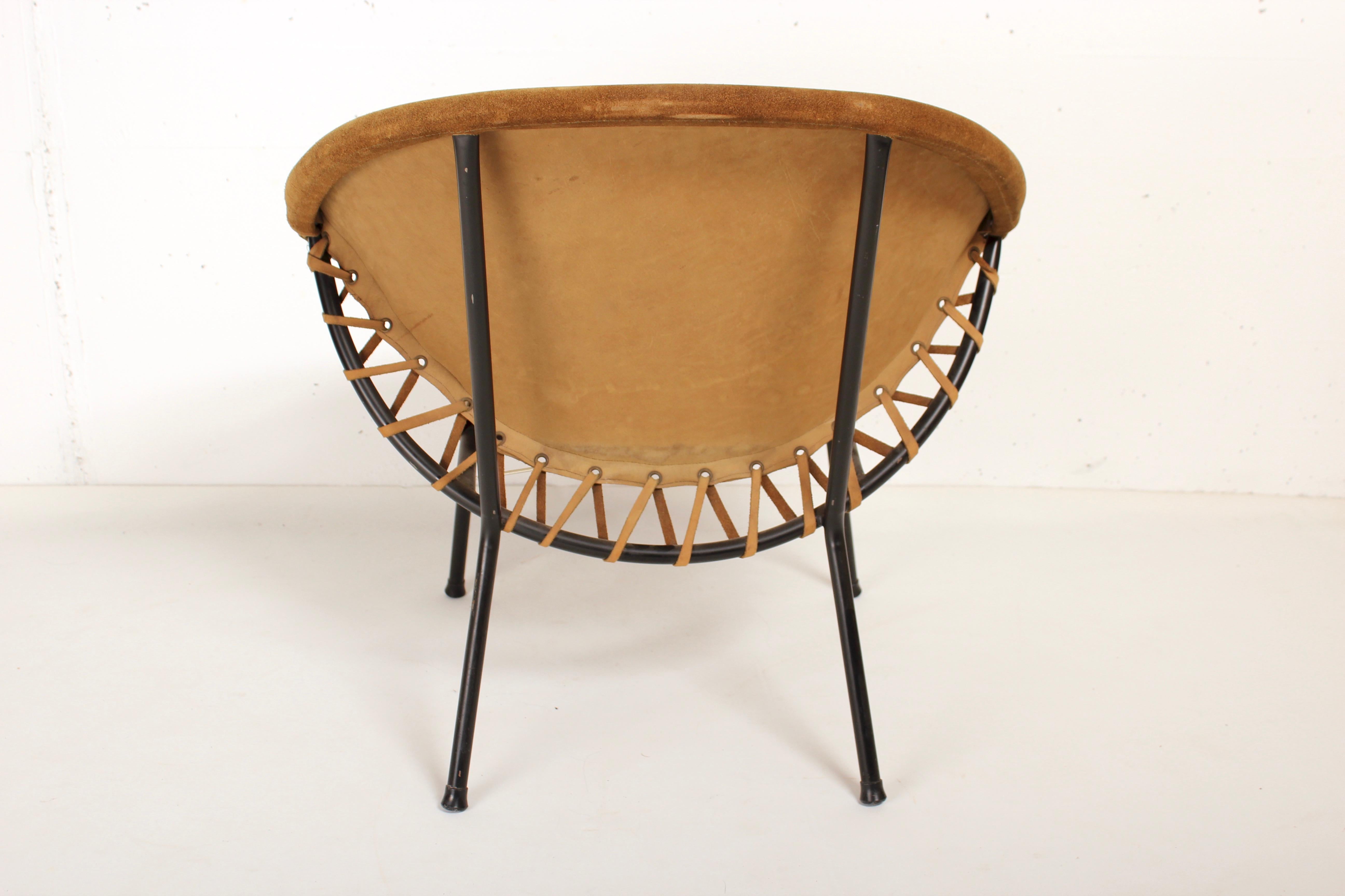 Vintage Circle Lounge Chair from Lusch Erzeugnis for Lusch & Co, 1960s In Good Condition In Santa Gertrudis, Baleares