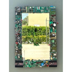 Vintage Circuit Board Frame Mirror