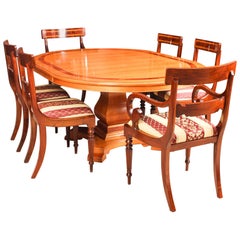 Vintage Circular Extending Dining Table by Charles Barr and 6+2 Chairs