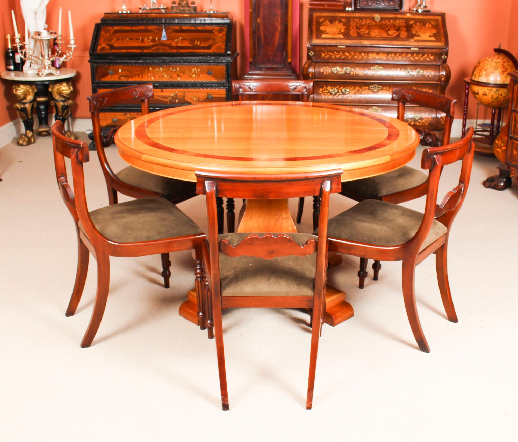 Vintage Circular Extending Dining Table by Charles Barr & 8 Chairs, 20th Century 7