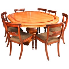 Retro Circular Extending Dining Table by Charles Barr & 8 Chairs, 20th Century