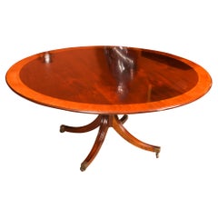 Table de salle à manger circulaire vintage en acajou de William Tillman, 20ème siècle