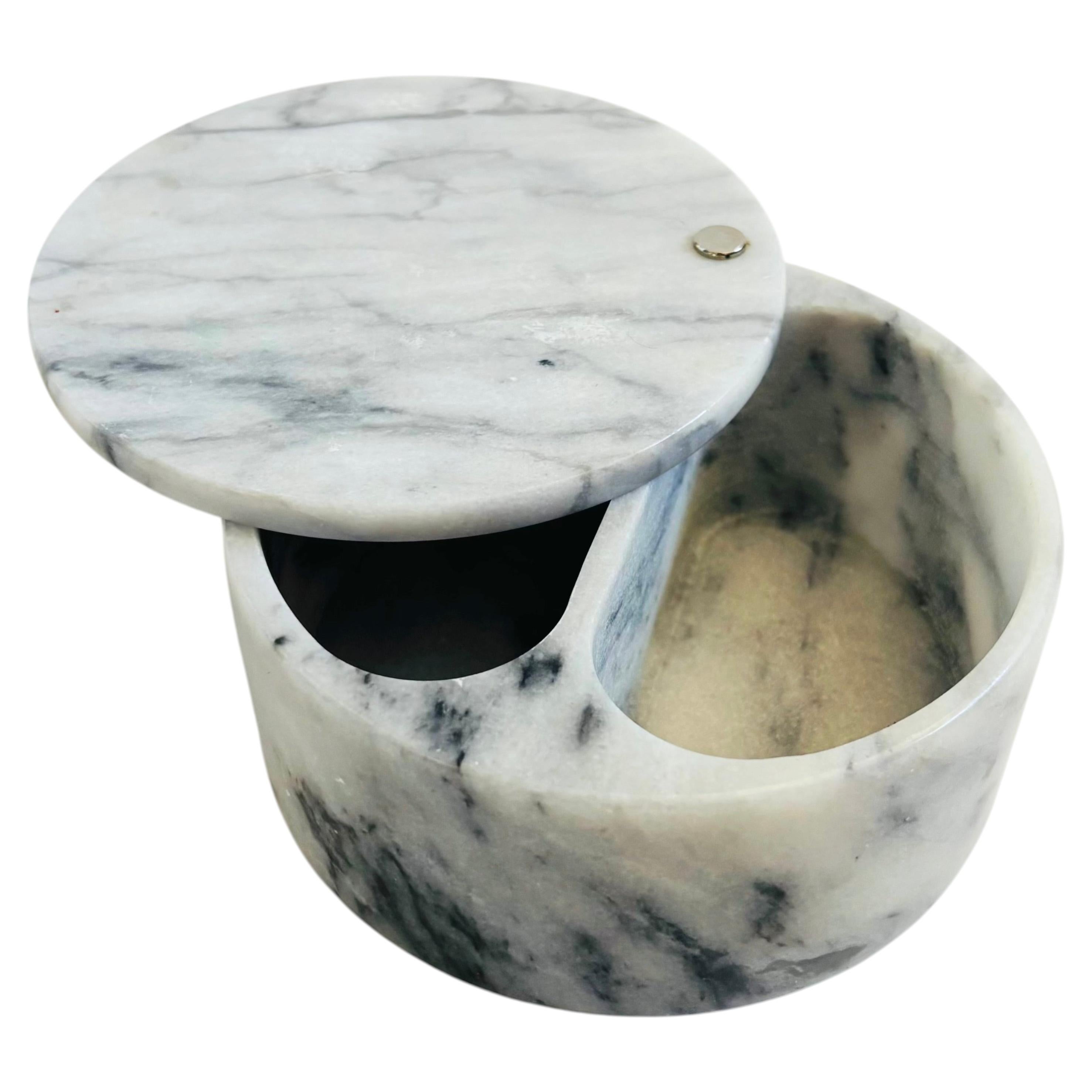 Vintage Circular Marble Box
