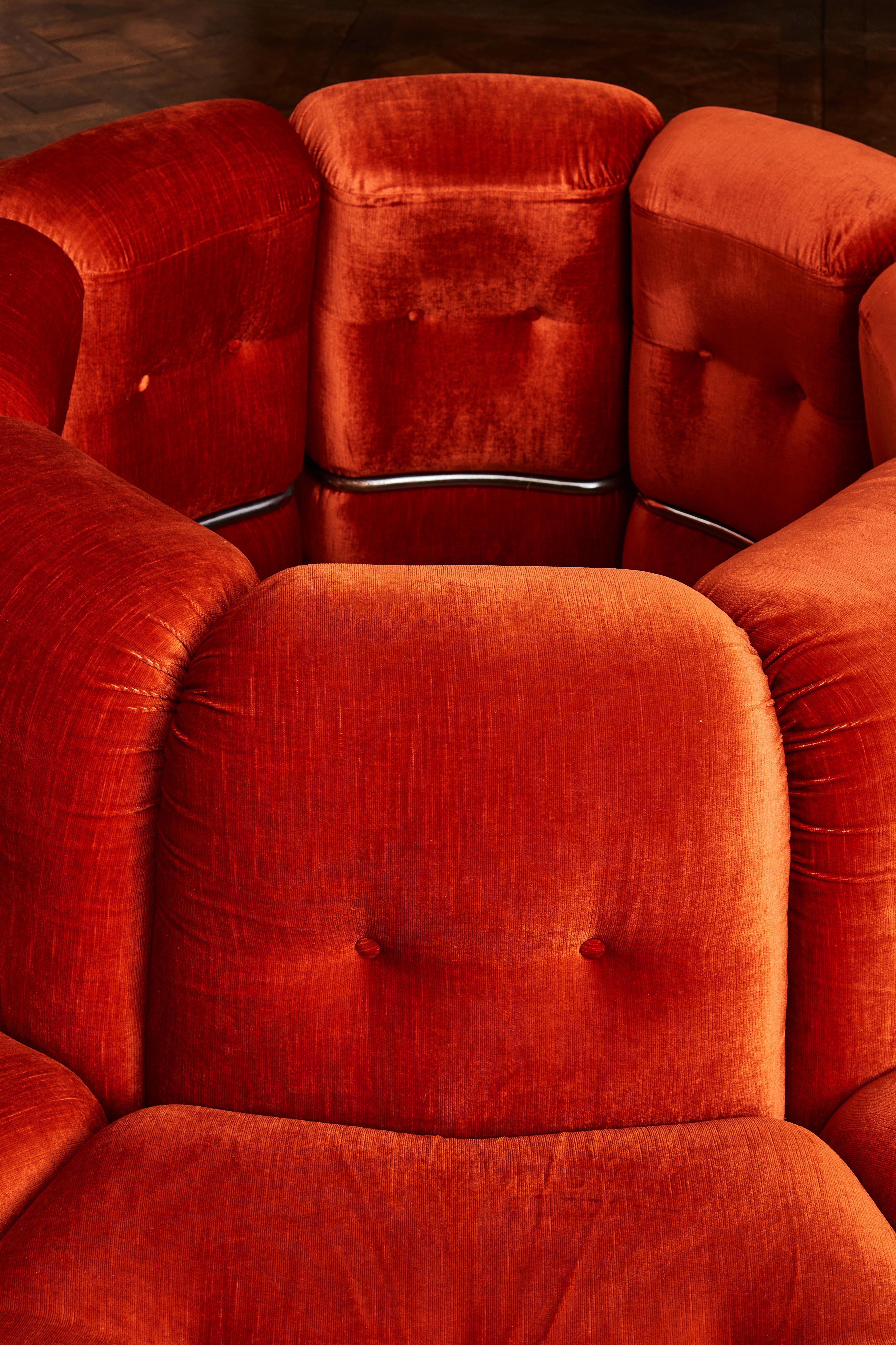 vintage round couch