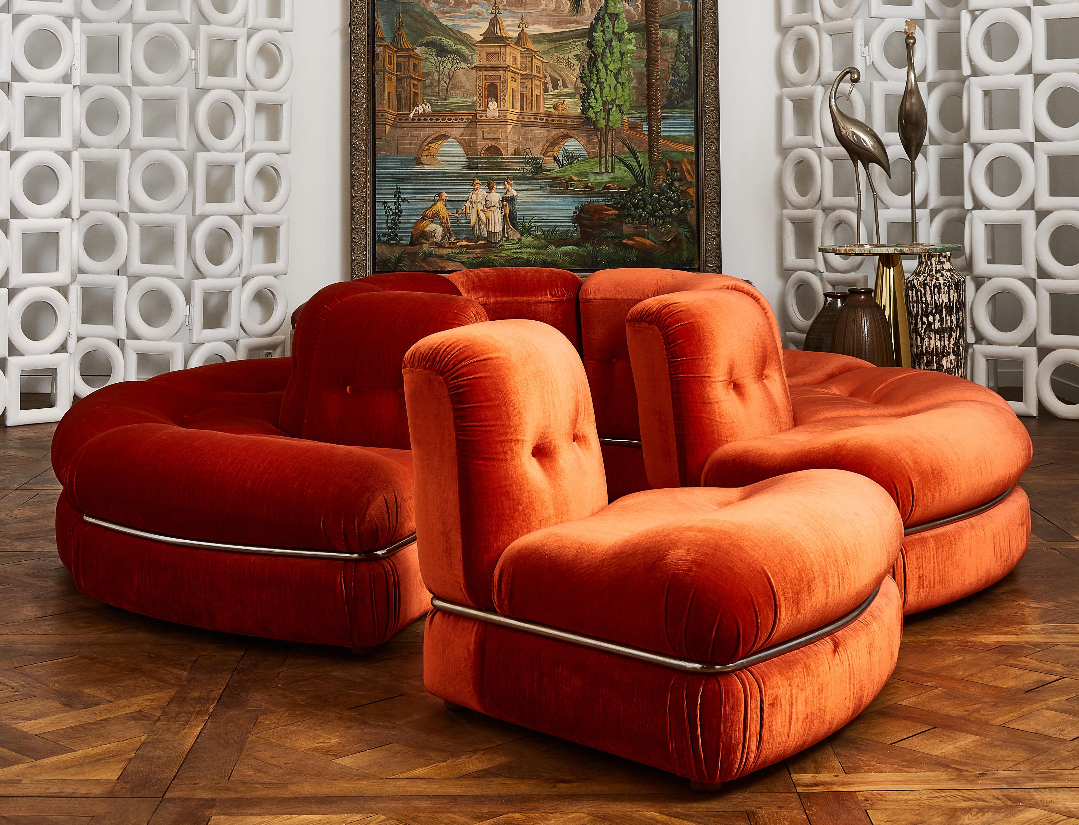vintage circle couch