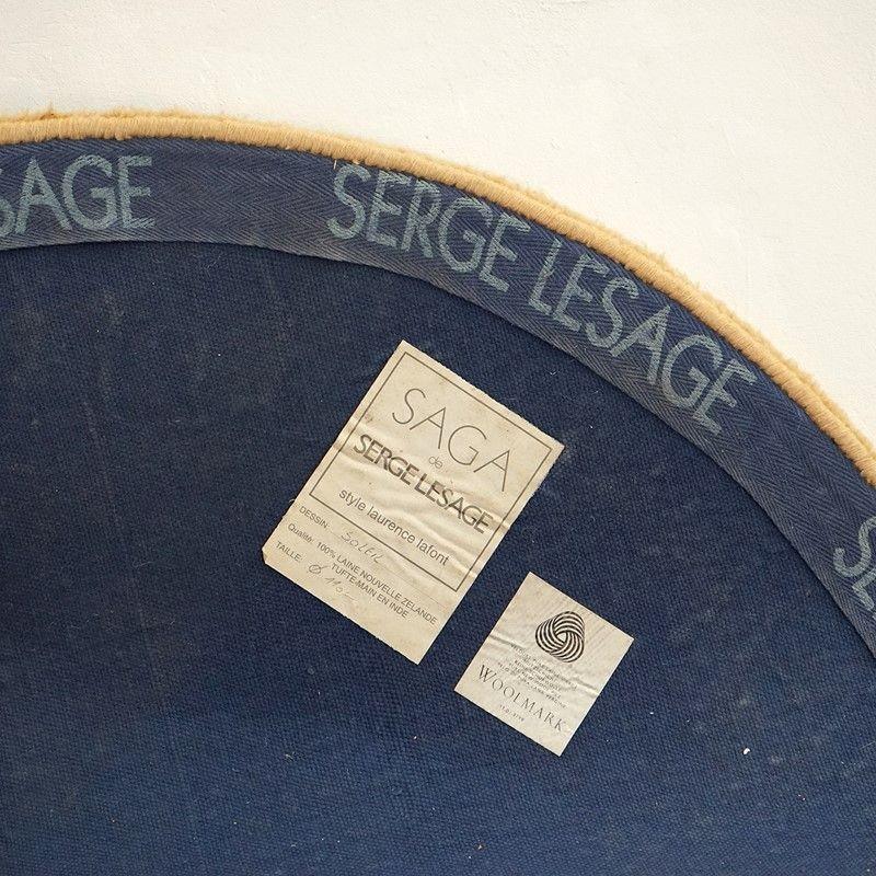 Vintage Circular 'Soleil' Rug by Lawrence Lafont for Serge Lesage, 1970s 2