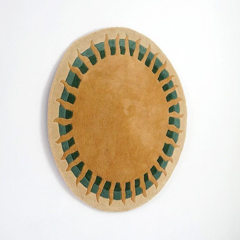 Vintage Circular 'Soleil' Rug by Lawrence Lafont for Serge Lesage, 1970s In Good Condition In Bristol, GB
