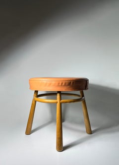 Sgabello circolare vintage di Robsjohn Gibbings