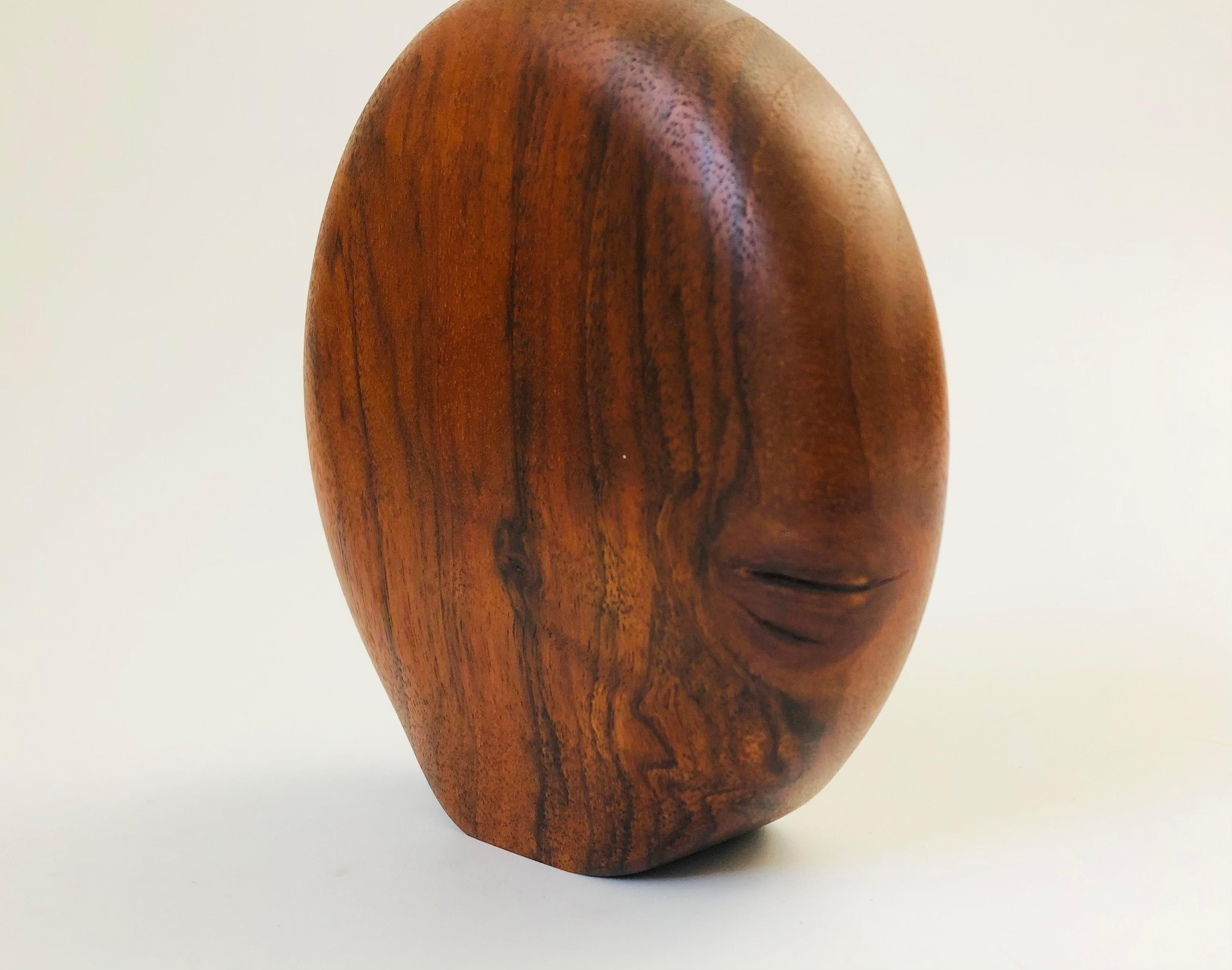 Vintage Circular Wood Bud Vase at 1stDibs