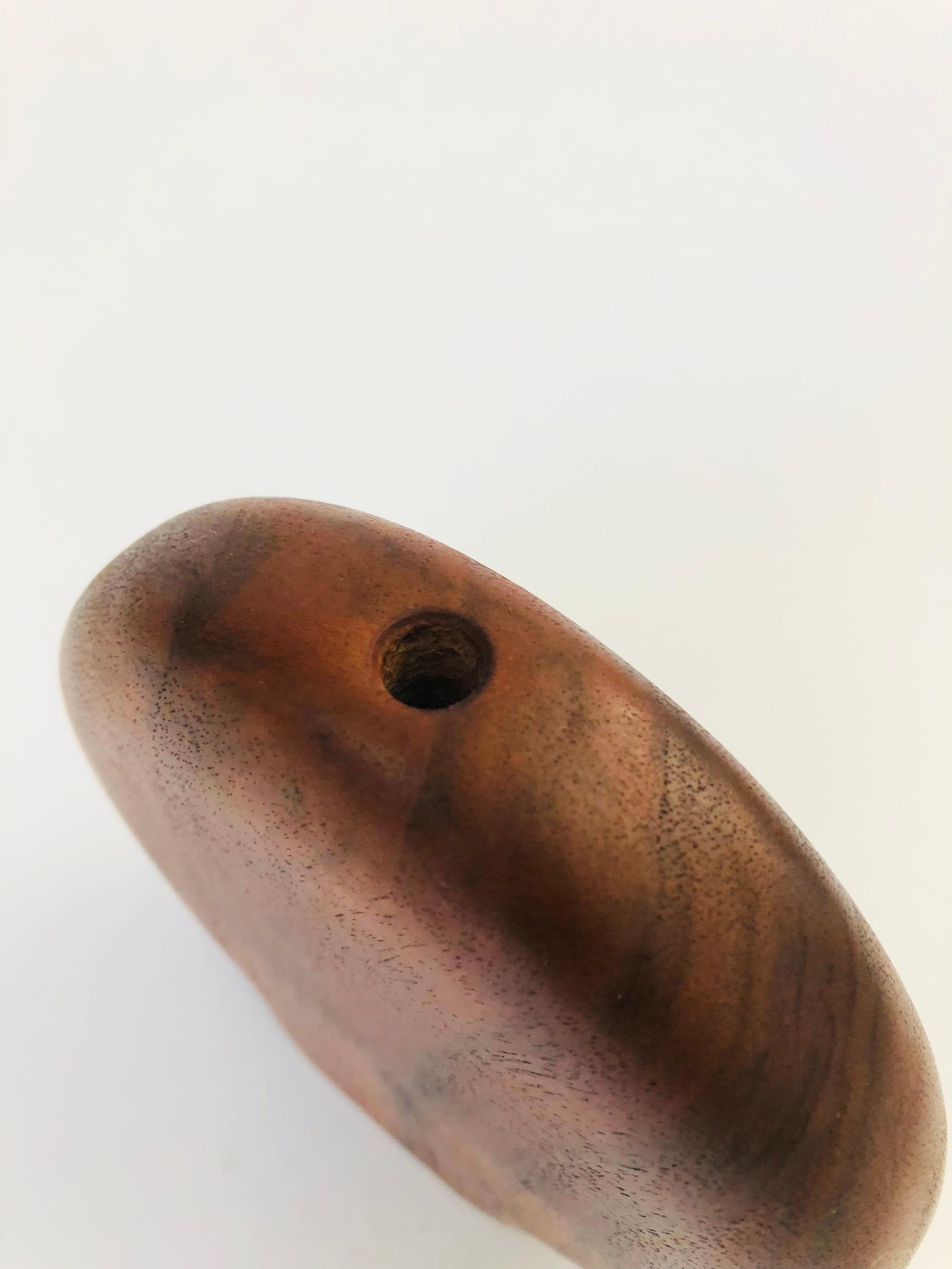 Vintage Circular Wood Bud Vase at 1stDibs
