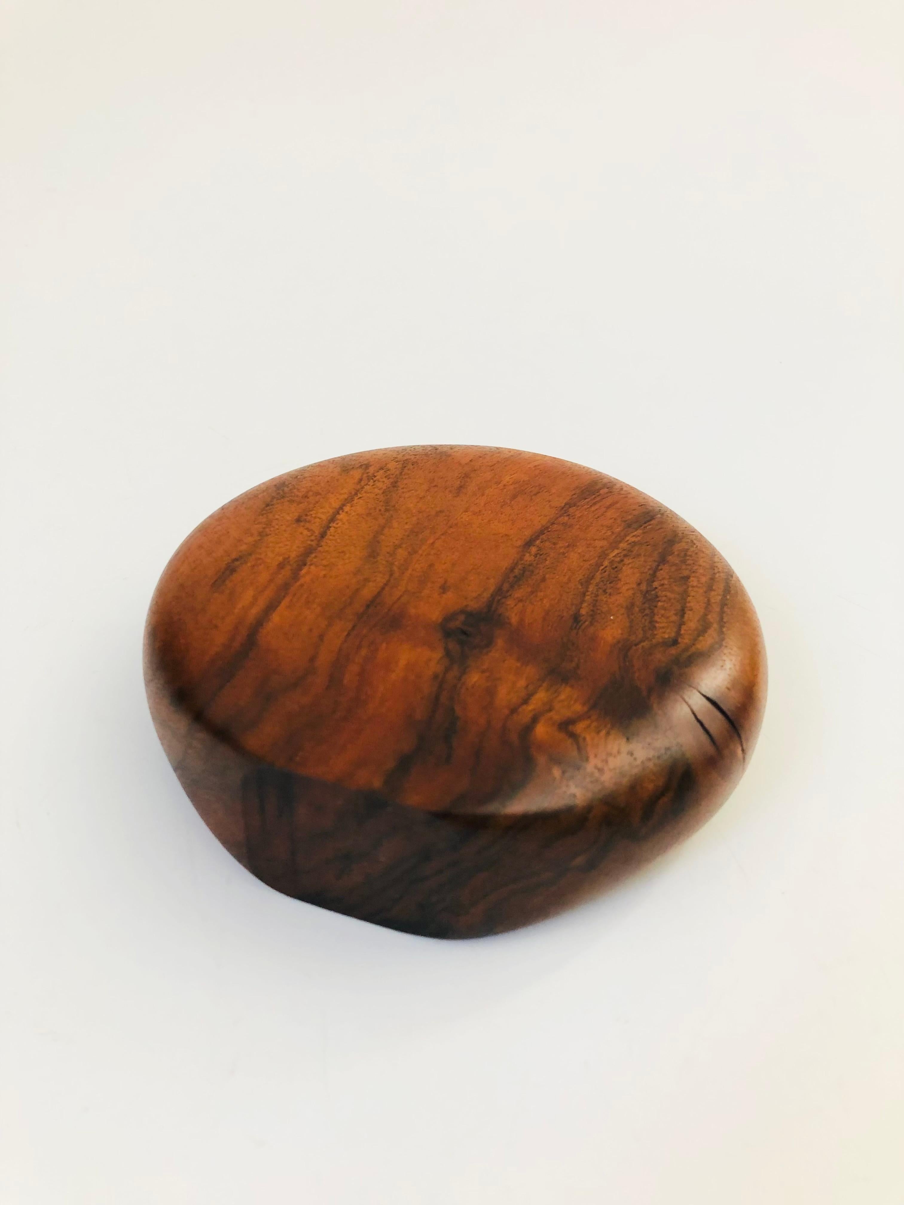 Vintage Circular Wood Bud Vase at 1stDibs