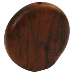 Vintage Circular Wood Bud Vase