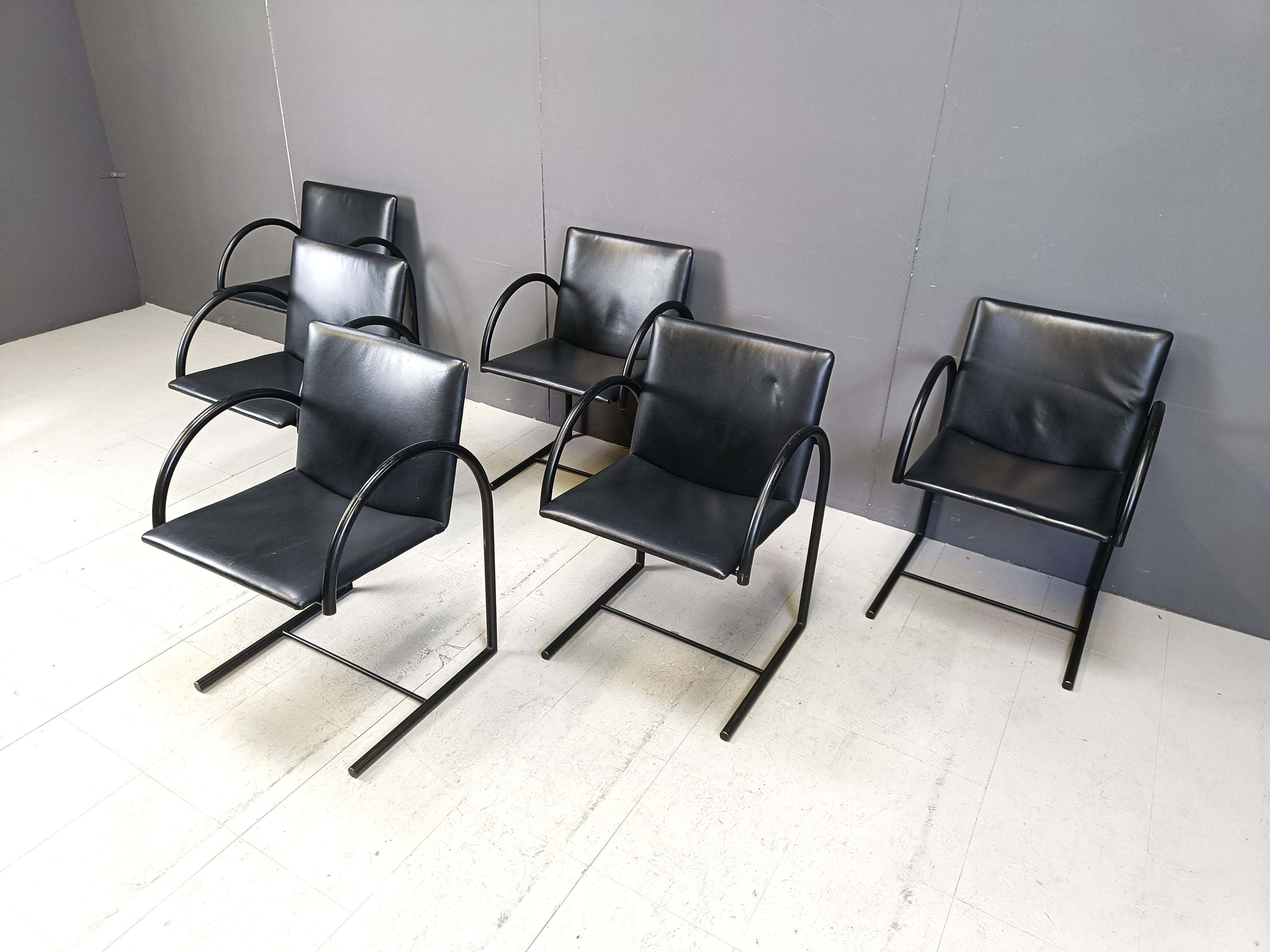 Set di 6 sedie cirkel vintage di Metaform, anni '80 In condizioni buone in vendita a Leuven, Vlaams Gewest