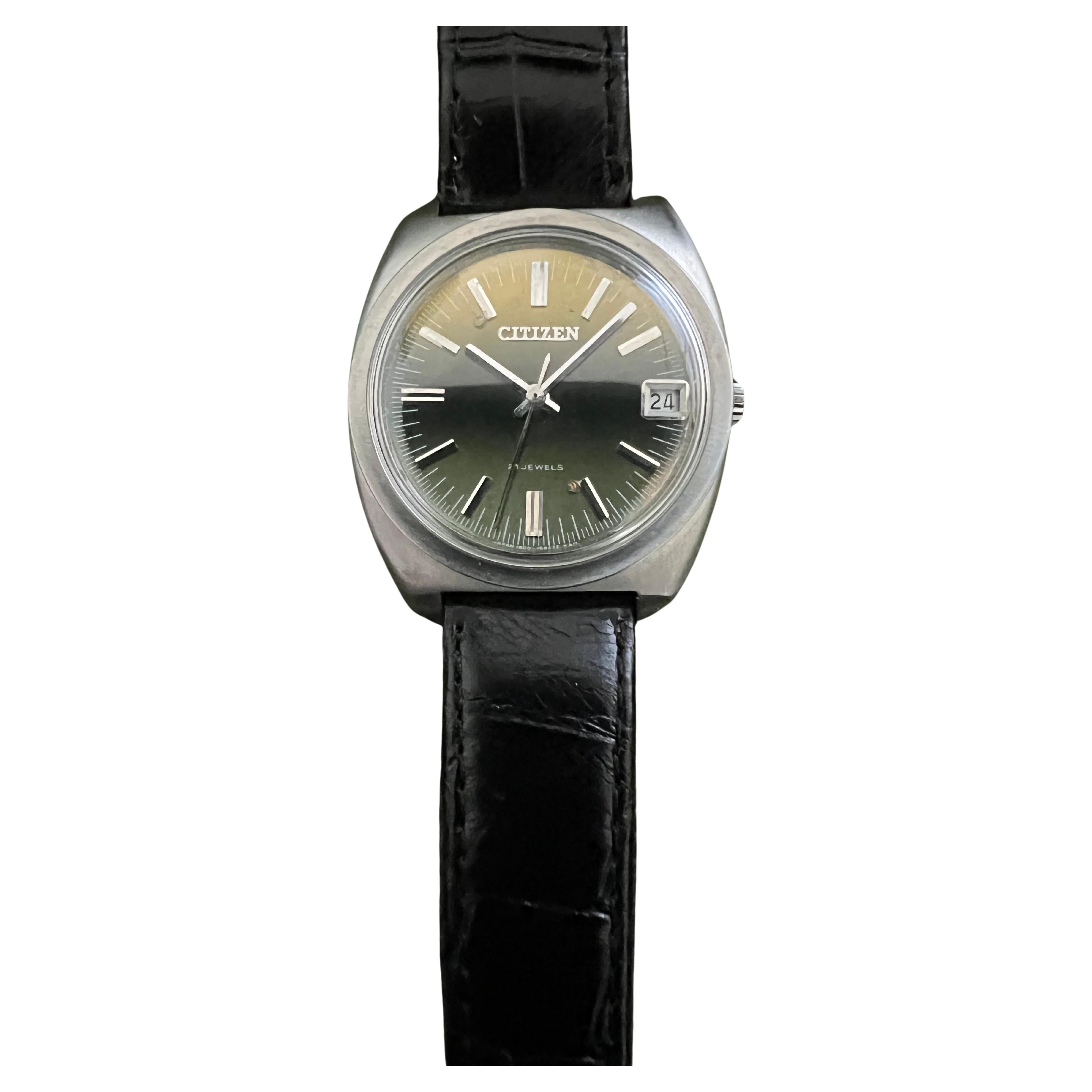 Vintage Citizen Esfera Verde Serie Sport Excelente Estado Circa 70s en Excelente estado para la venta en New York, NY