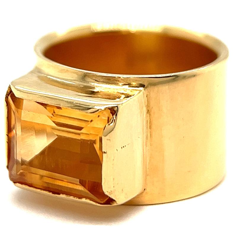 gold cigar band wedding ring