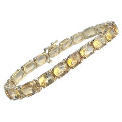 Vintage Citrine and 14 Carat Gold Bracelet