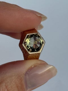 Vintage Citrine and 9 Carat Gold Cocktail Ring
