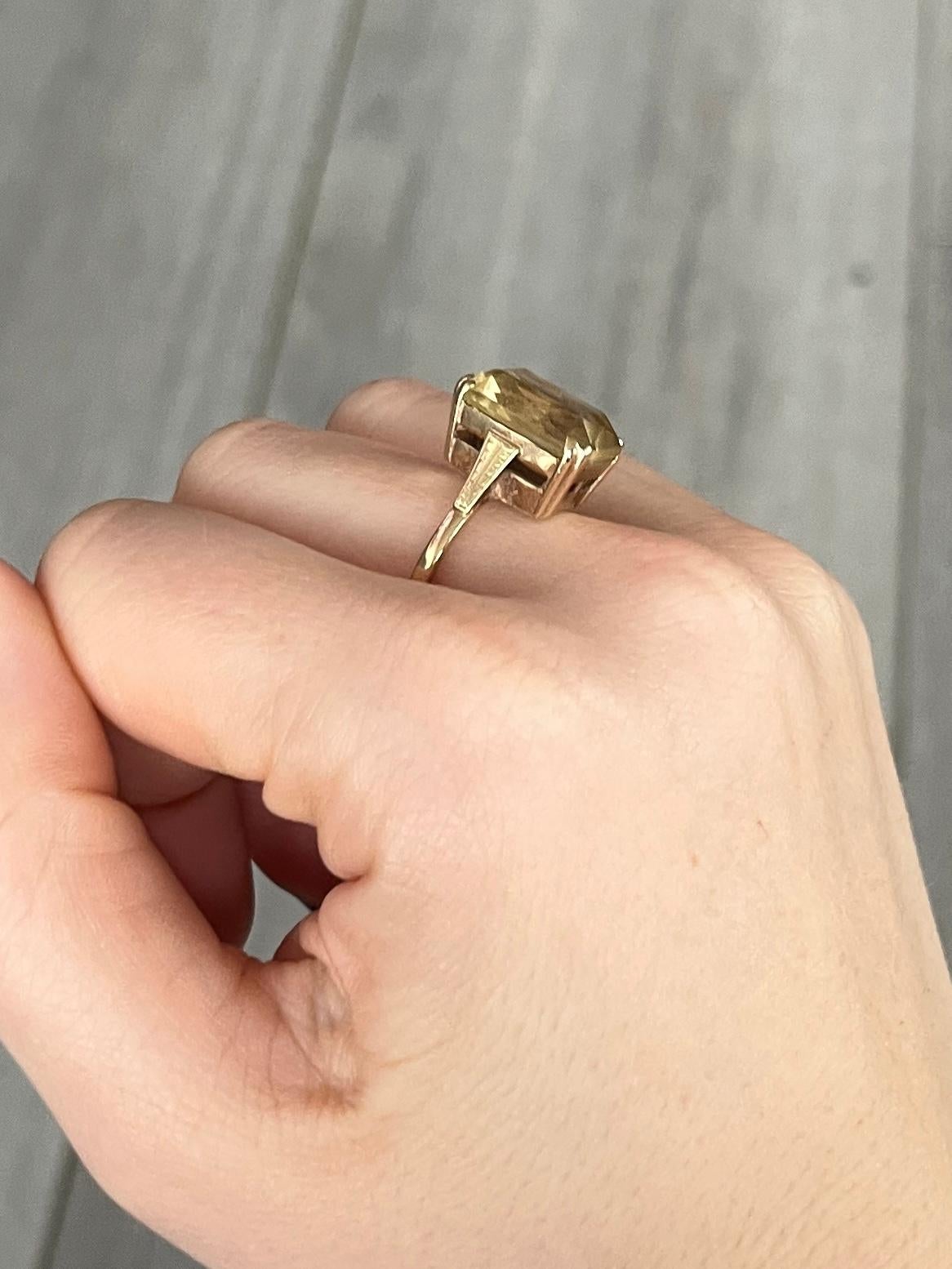 vintage citrine engagement ring